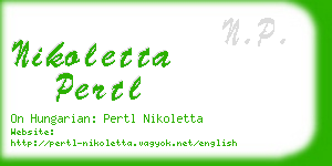 nikoletta pertl business card